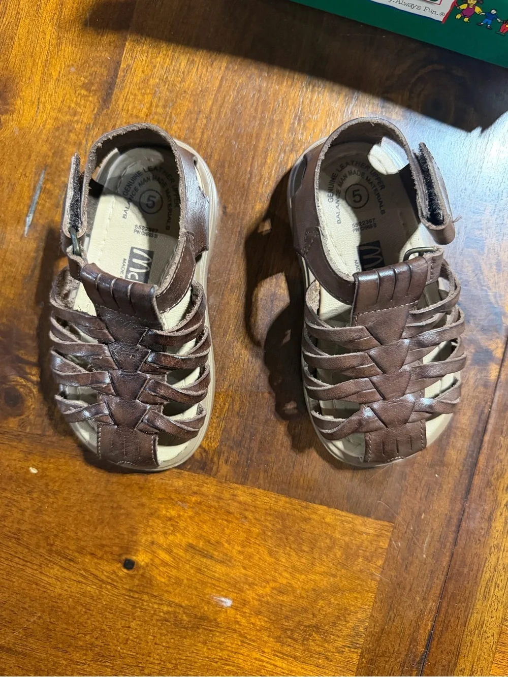 McDonald's Brown Woven Kids Sandals 1998